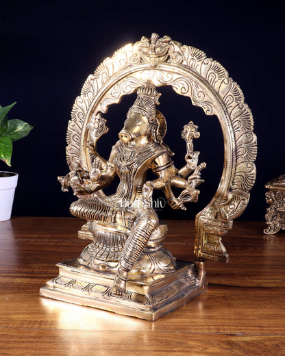 Brass Goddess Varahi Amman Statue with Prabhavali – Highly Detailed (13 Inches, 6 Kg)