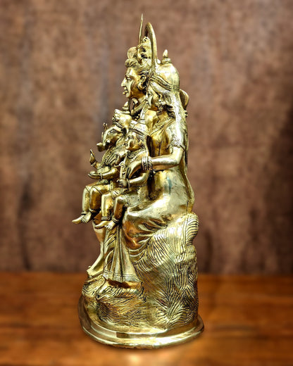 Pure Brass Shiva Parivar Statue - 28" large size