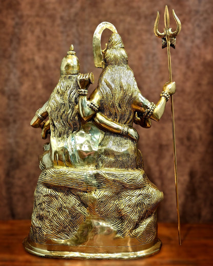 Pure Brass Shiva Parivar Statue - 28" large size