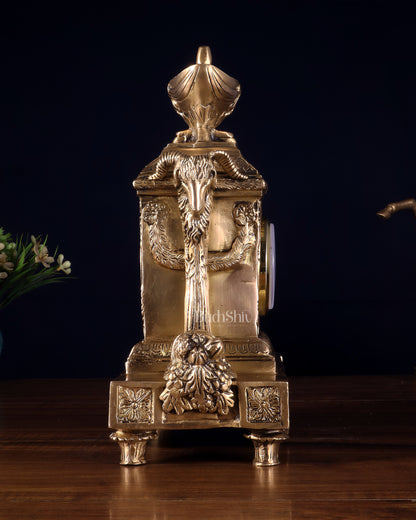 Vintage Brass Victorian Table Clock 10.2 inch