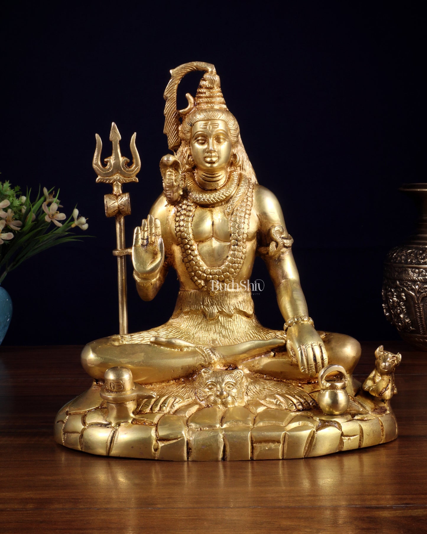 Pure Brass Lord Shiva Statue | 9 Inch