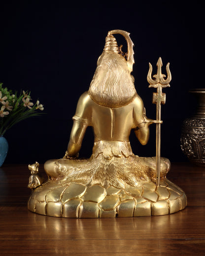 Pure Brass Lord Shiva Statue | 9 Inch
