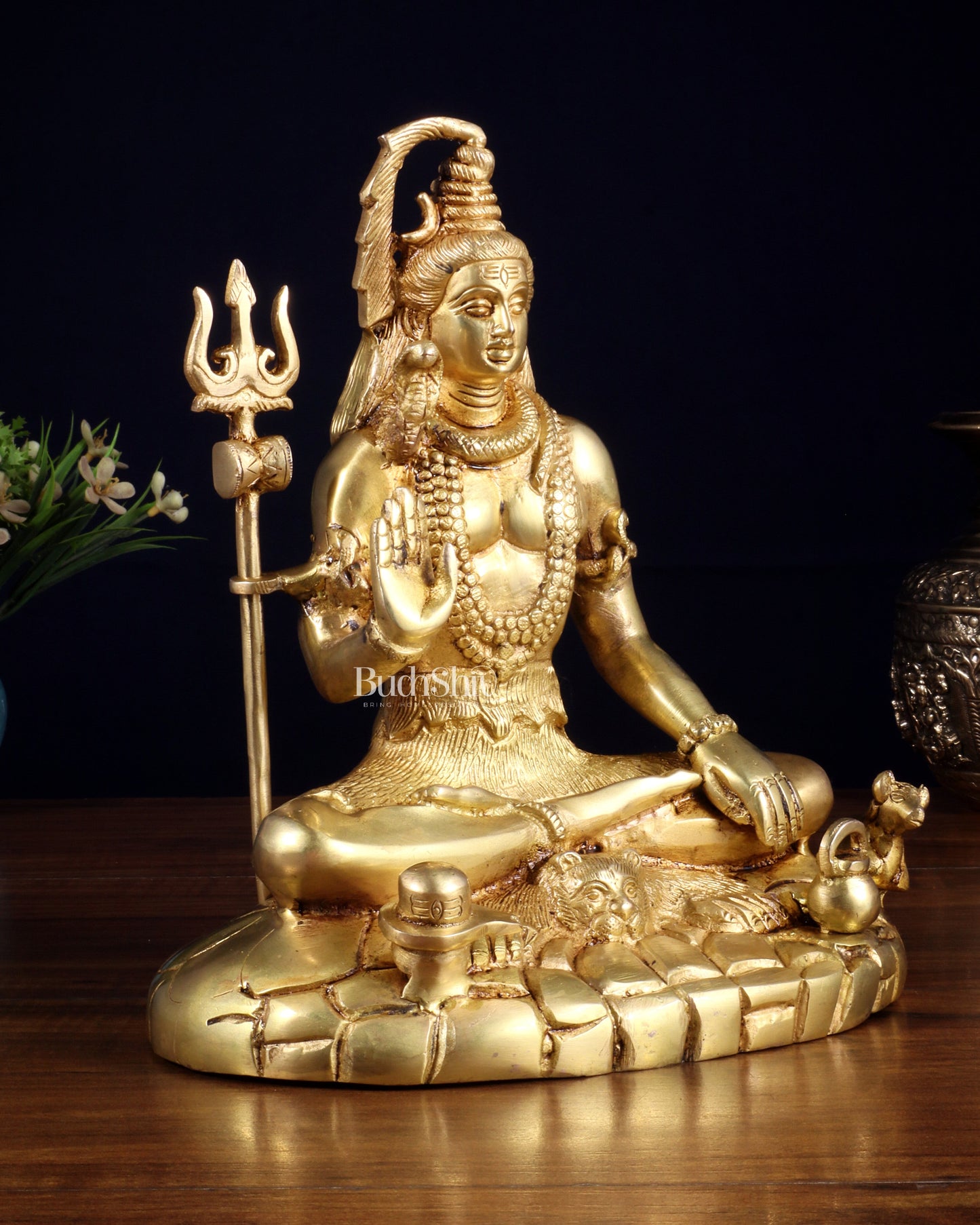 Pure Brass Lord Shiva Statue | 9 Inch