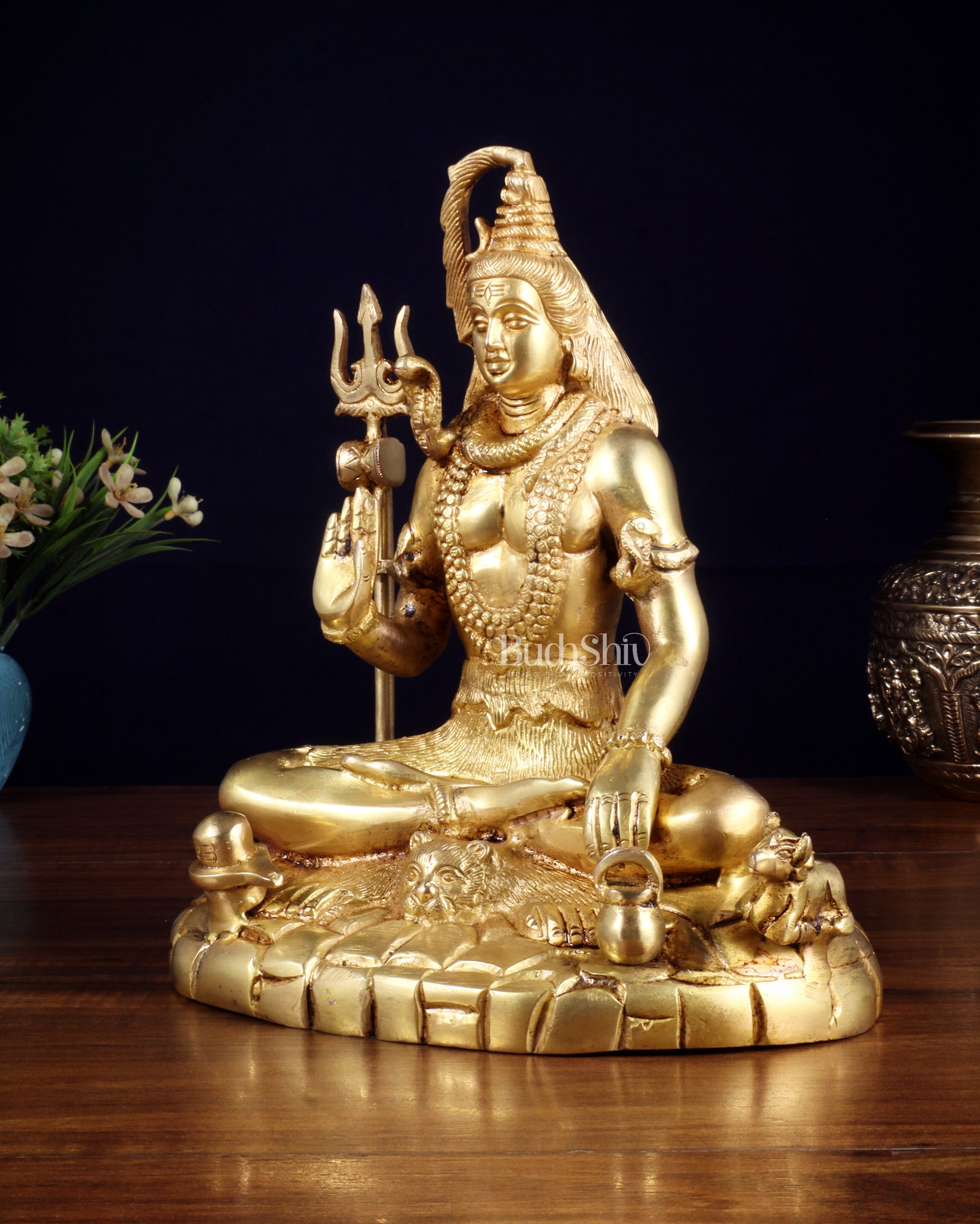 Pure Brass Lord Shiva Statue | 9 Inch