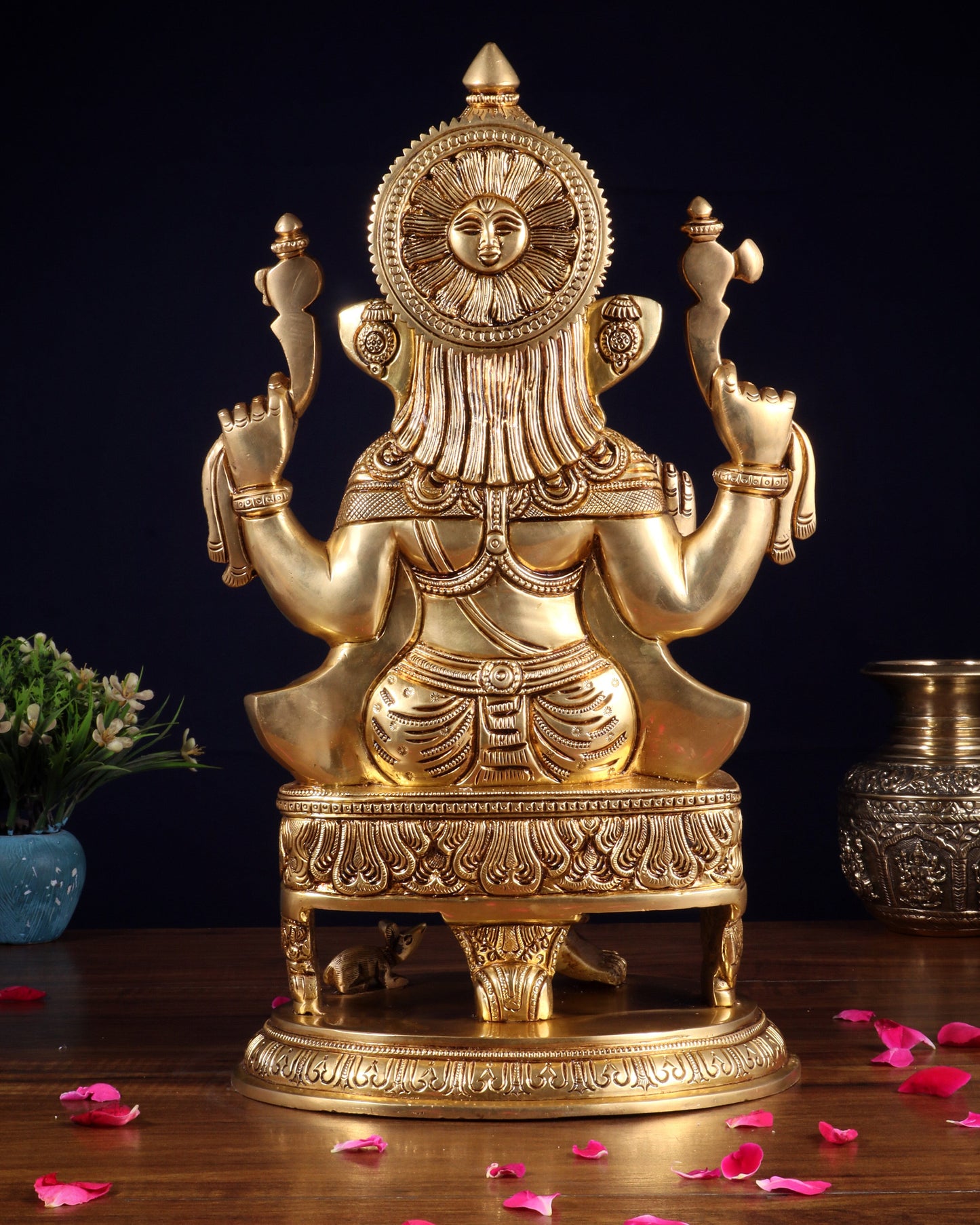 Brass Superfine Lord Ganesha Statue - 15.5"