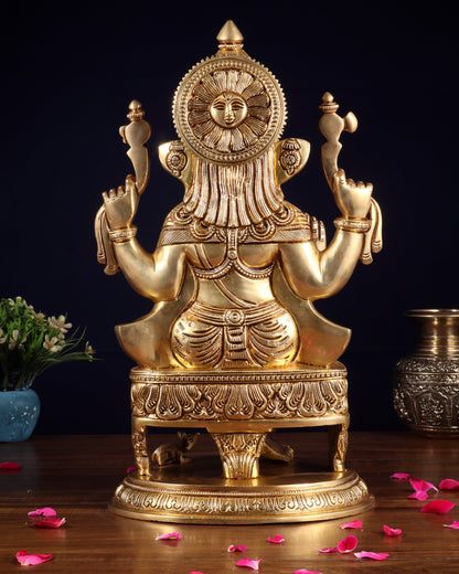 Brass Superfine Lord Ganesha Statue - 15.5"