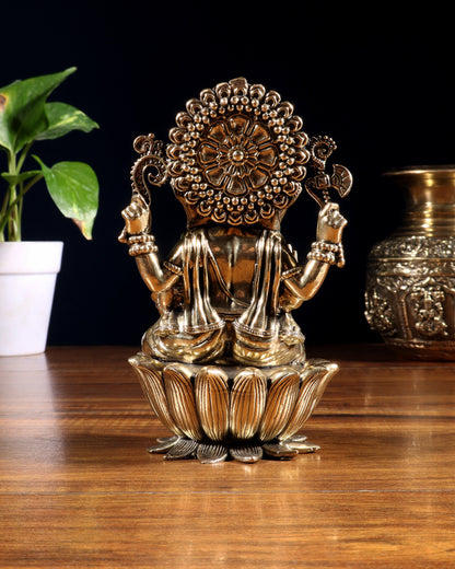 Pure Brass Superfine Lord Ganesha Idol | 6 inch