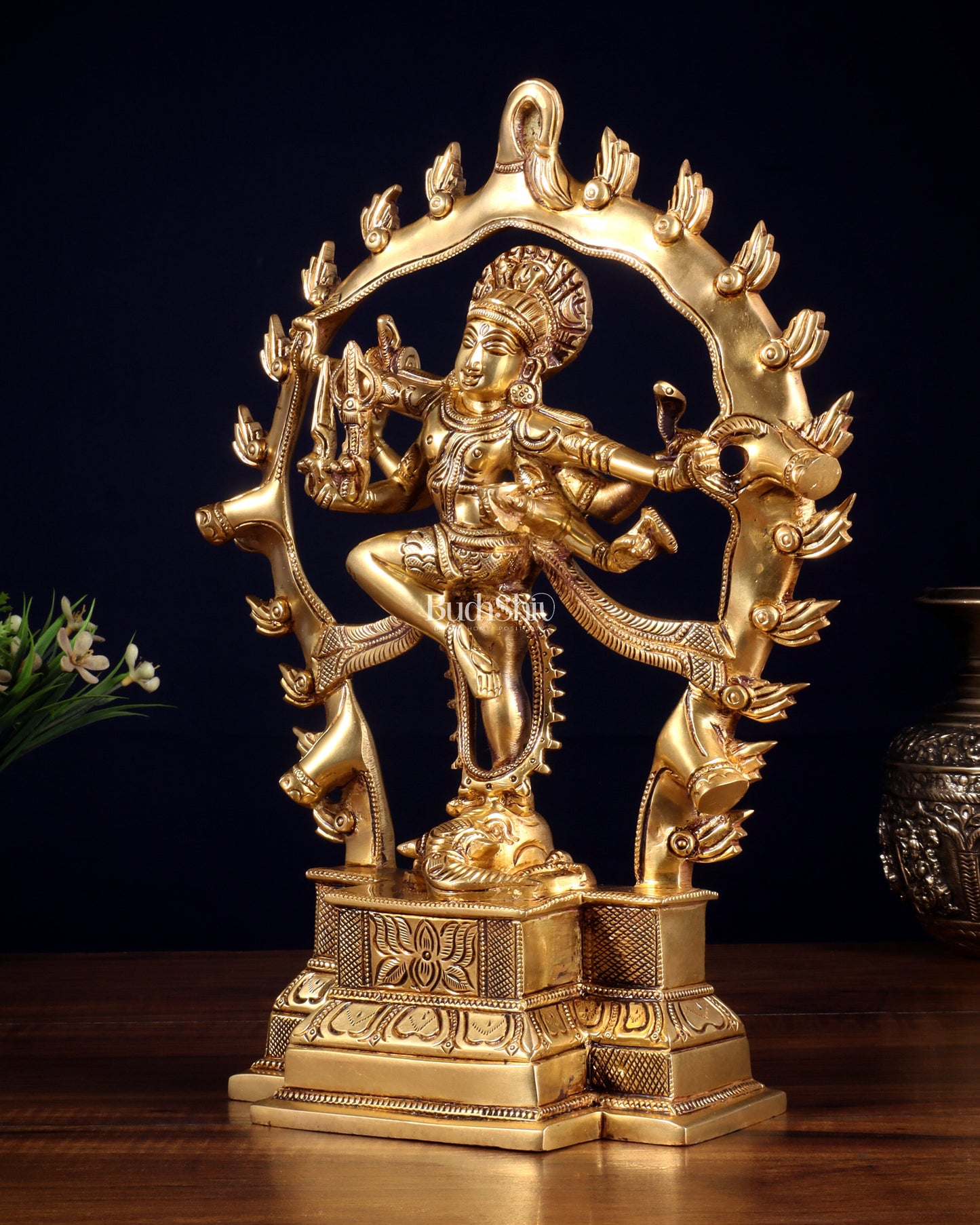 Pure Brass Superfine Shiva Gaja Samhara Murthy 12 inch