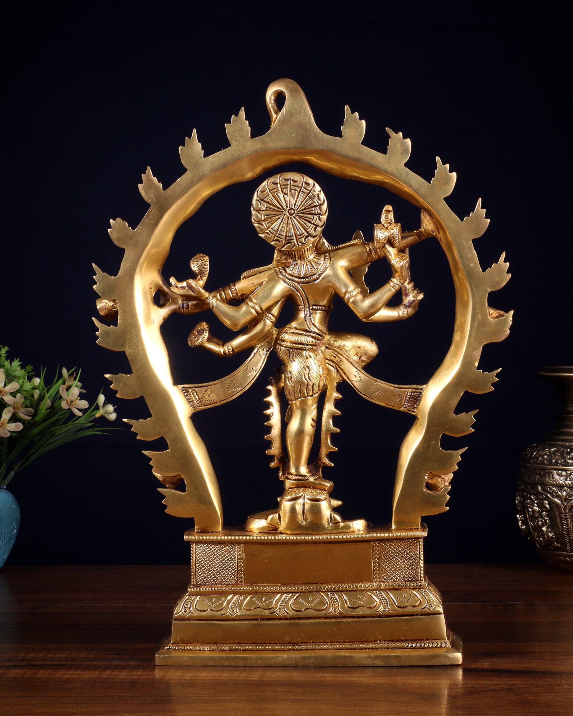 Pure Brass Superfine Shiva Gaja Samhara Murthy 12 inch