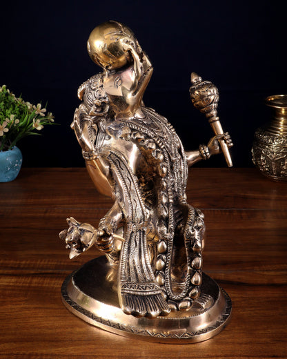 Pure Brass Varaha Avatar of Lord Vishnu | Lifting Earth |13”
