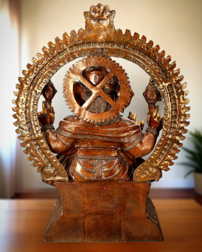 Monumental Pure Brass Lord Ganesha Statue – 230 kg | 6 Feet Tall