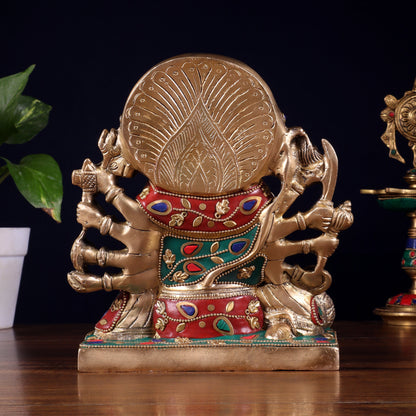 Pure Brass Panchmukhi Hanuman Statue 7.5 Inch stonework