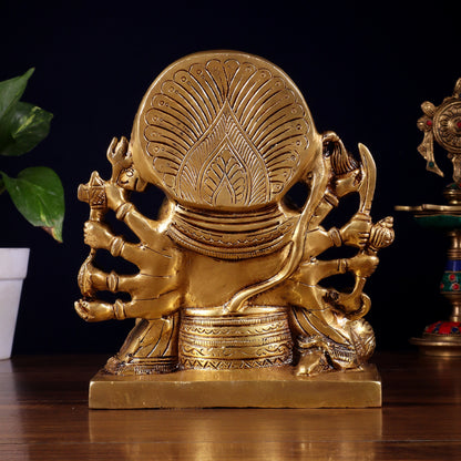 Pure Brass Panchmukhi Hanuman Statue 7.5 Inch