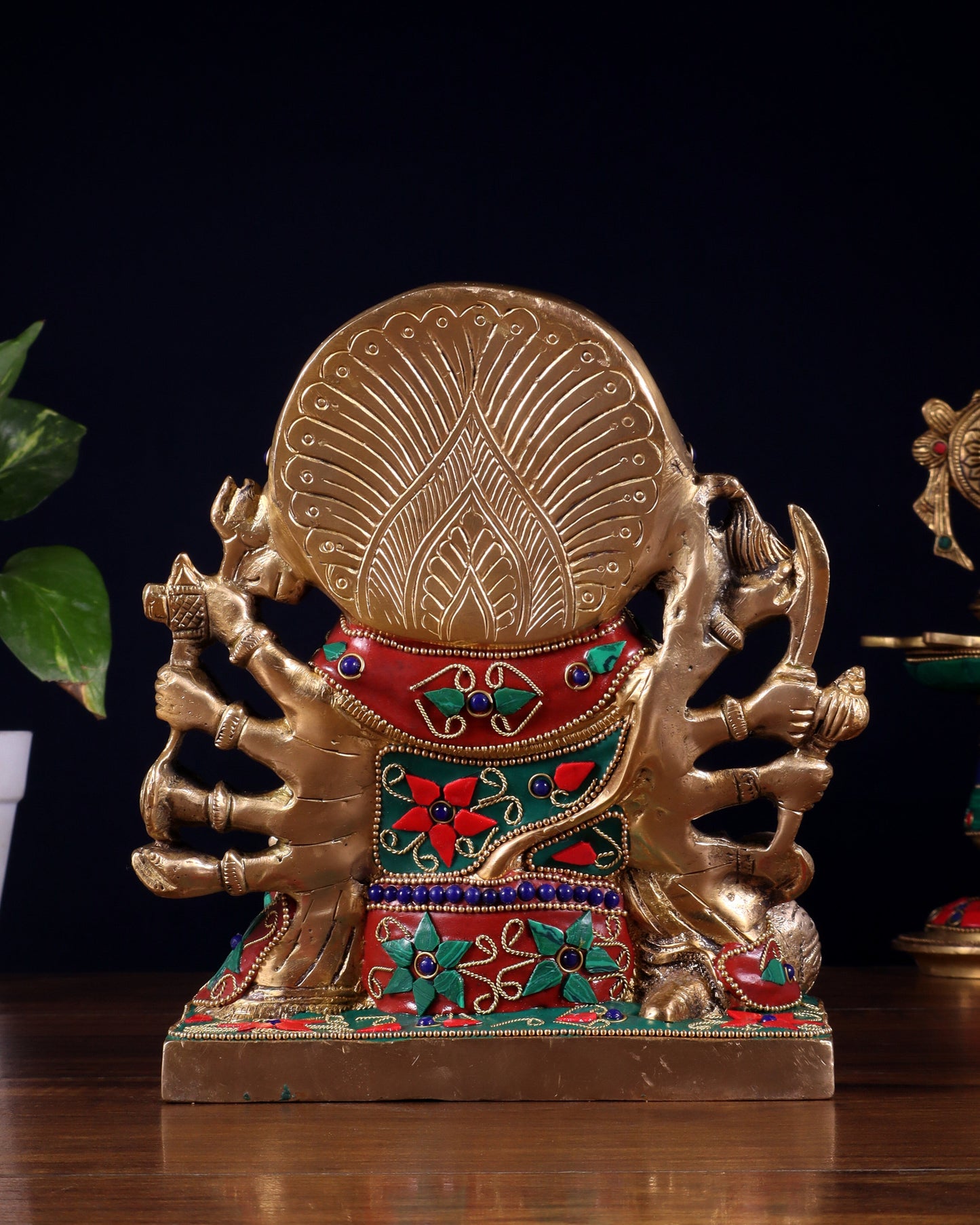 Pure Brass Panchmukhi Hanuman Statue 7.5 Inch stonework