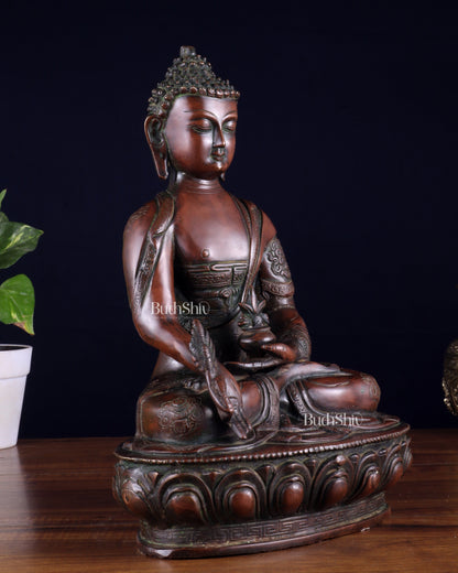 Pure Brass Buddha statue - 12" Height