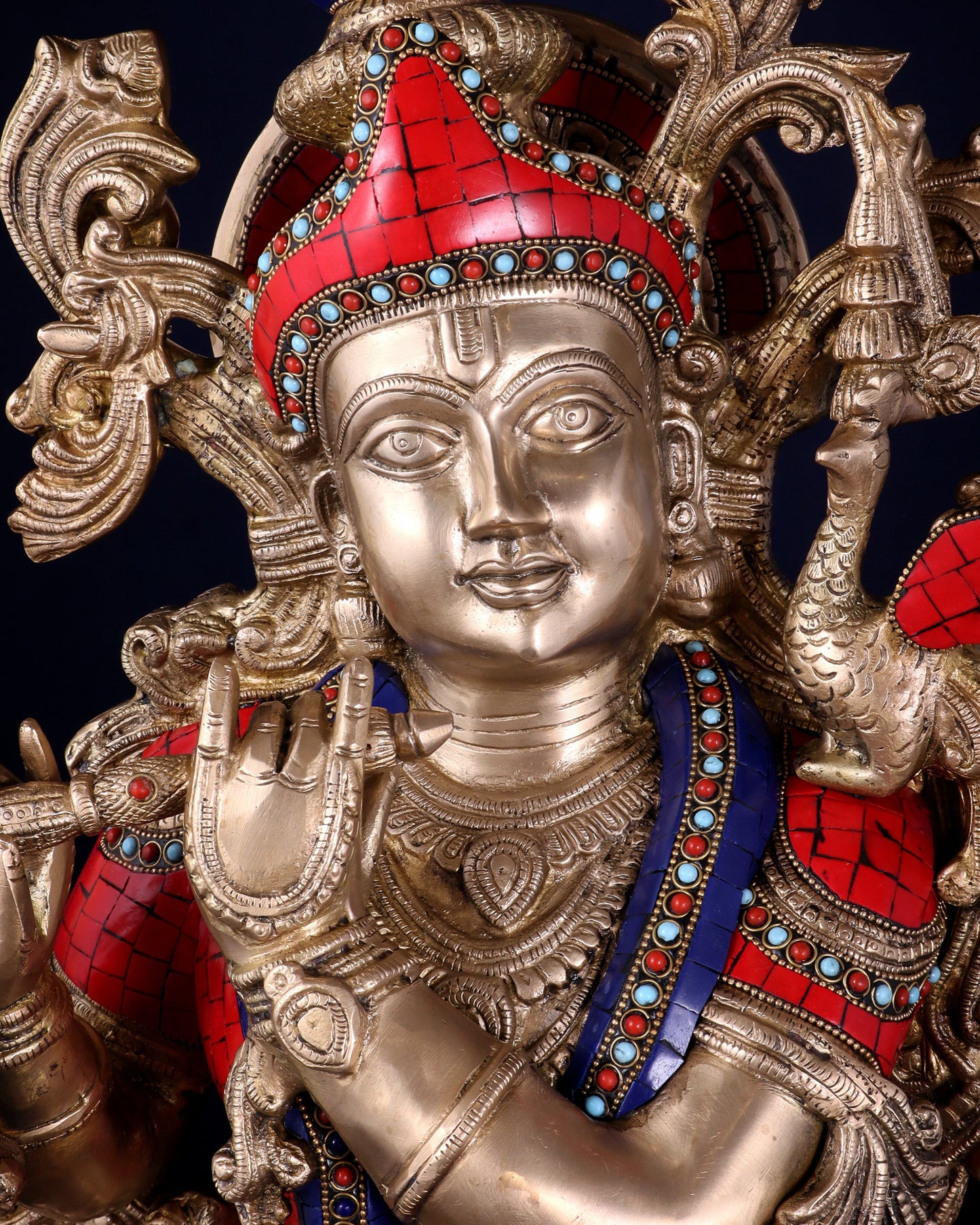 Brass Superfine Krishna Statue | Height 36 Inch/3 feet