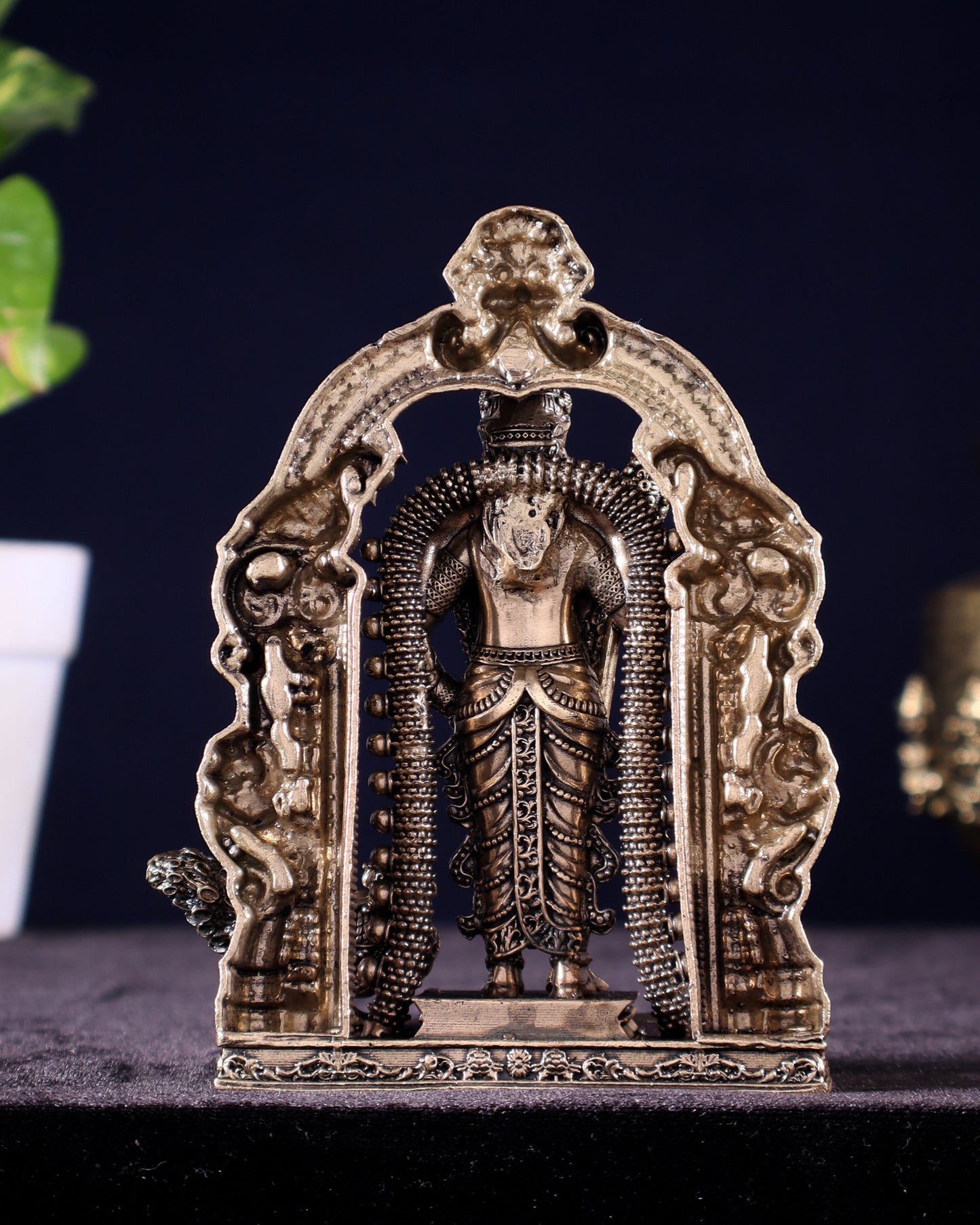 Superfine Brass Lord Murugan Idol – Intricately Crafted, 5"