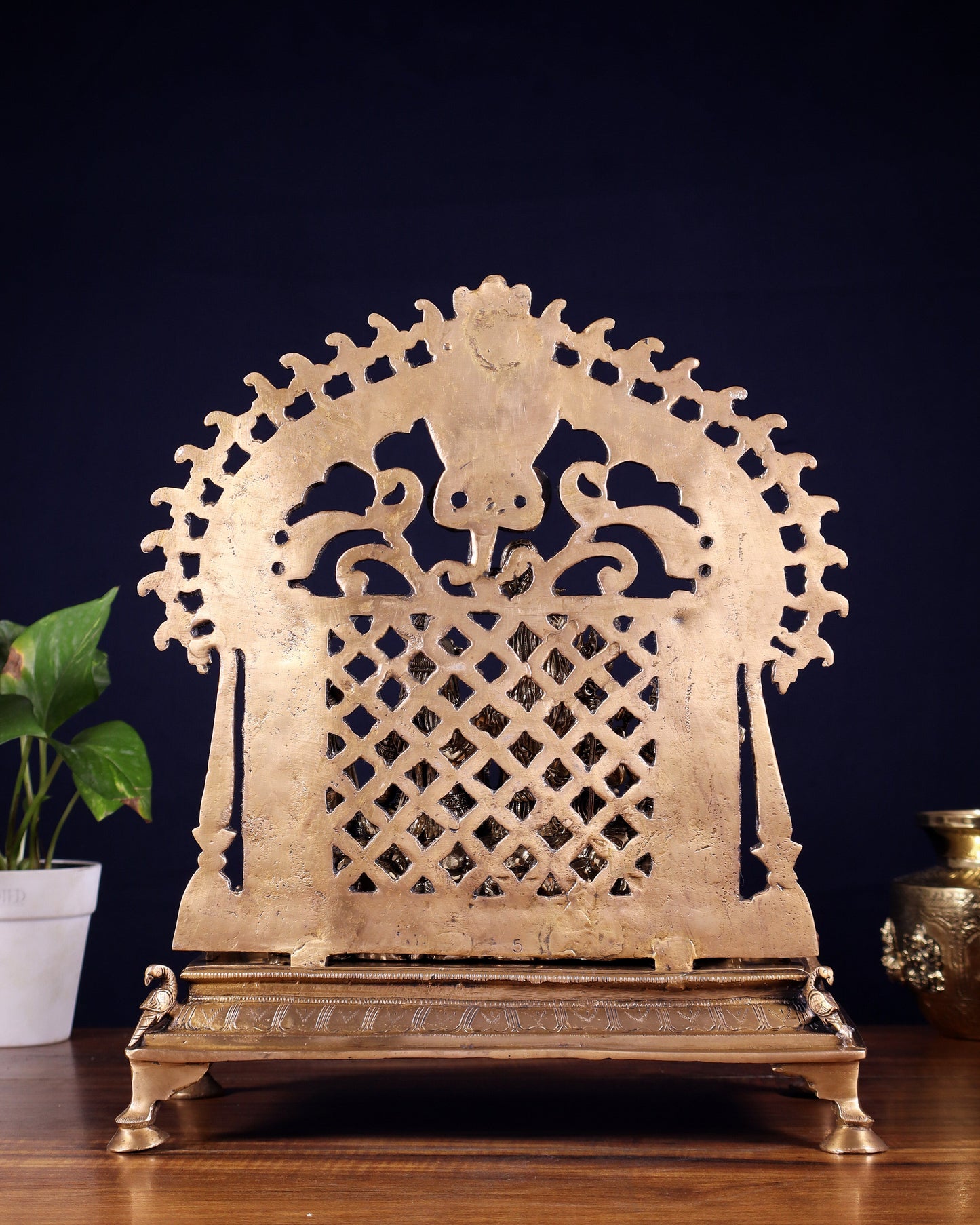 Brass Shiva Parivar with Kirtimukha Singhasan & Prabhavali – Combo Set 13.5 inch