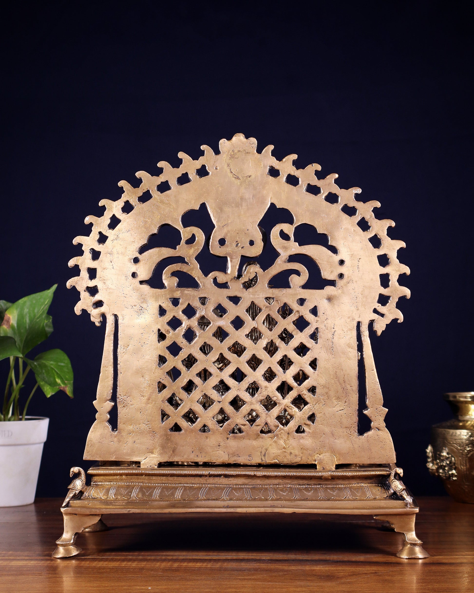 Brass Shiva Parivar with Kirtimukha Singhasan & Prabhavali – Combo Set 13.5 inch