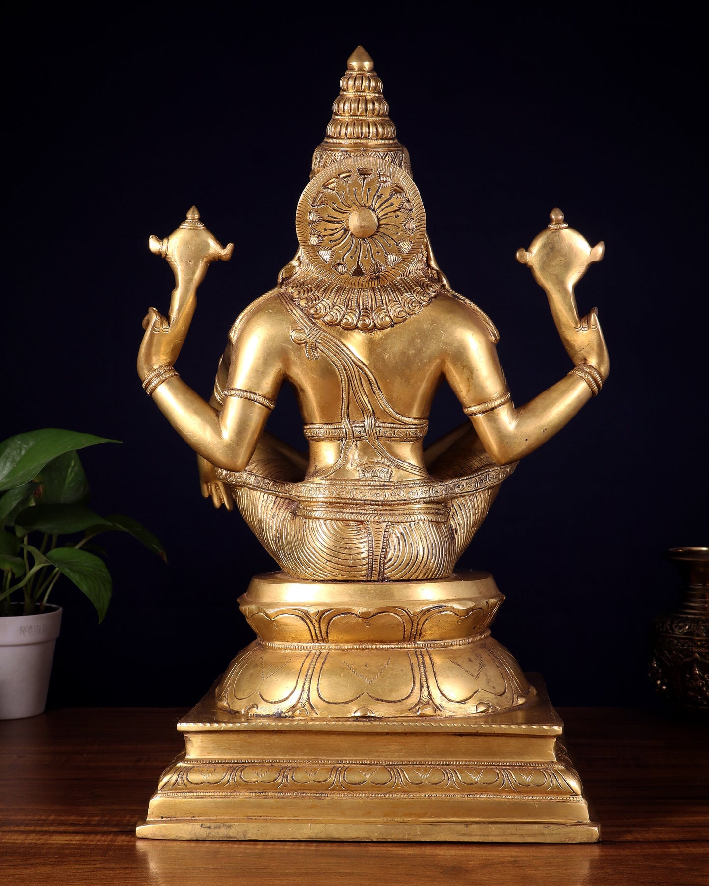Pure Brass Yog Narasimha Large Sculpture - 19"