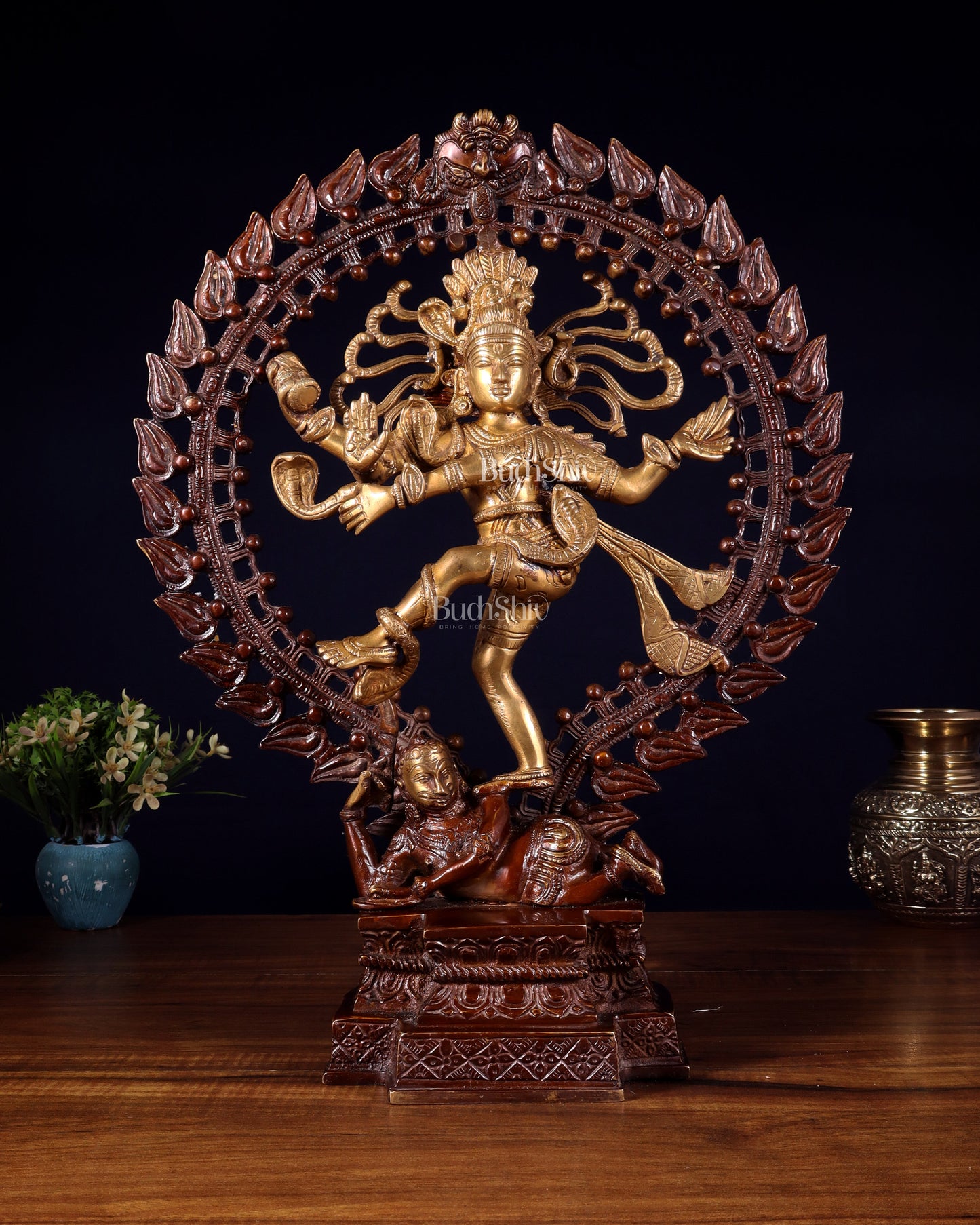 Pure Brass Nataraja Statue - Height 17"