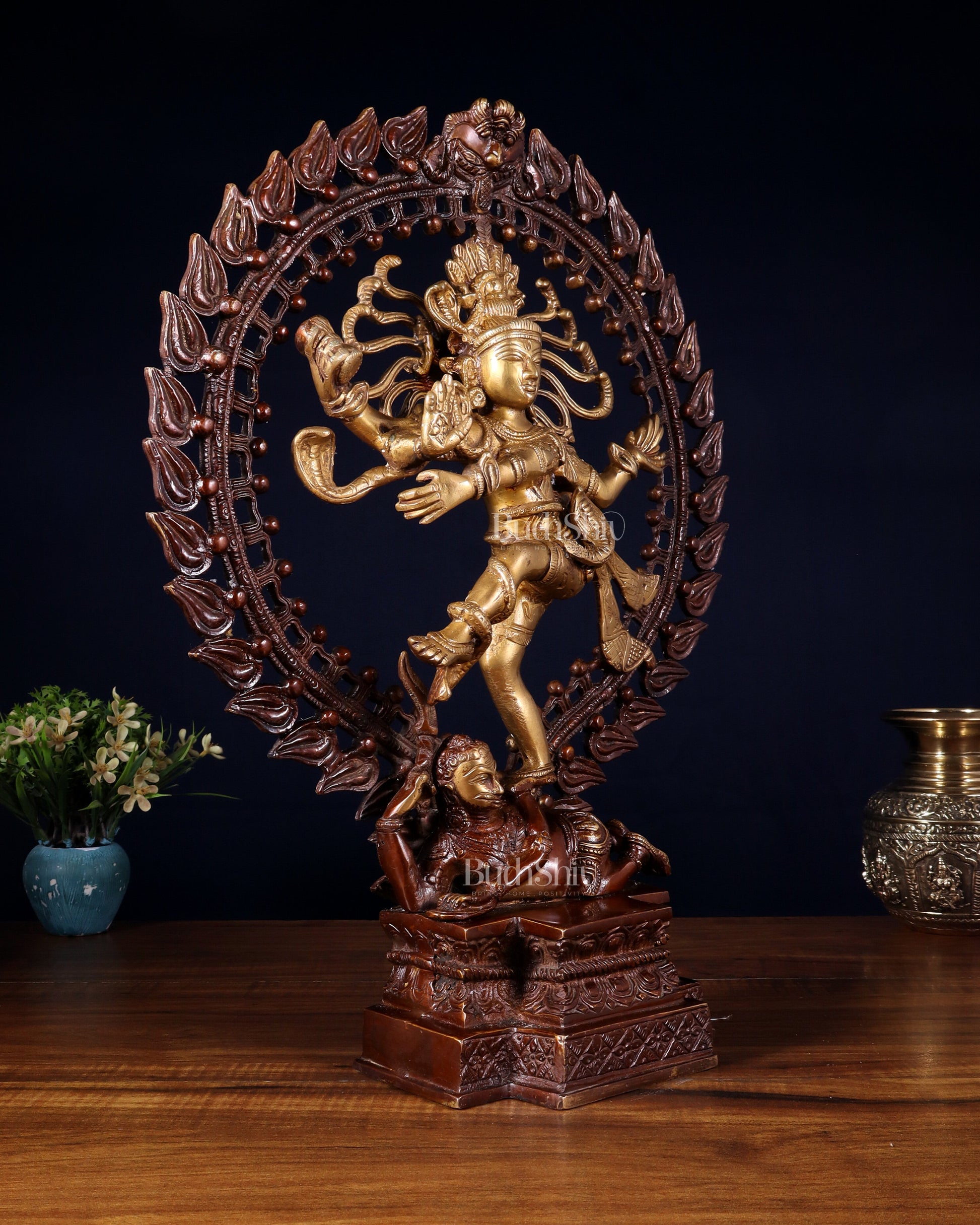 Pure Brass Nataraja Statue - Height 17"