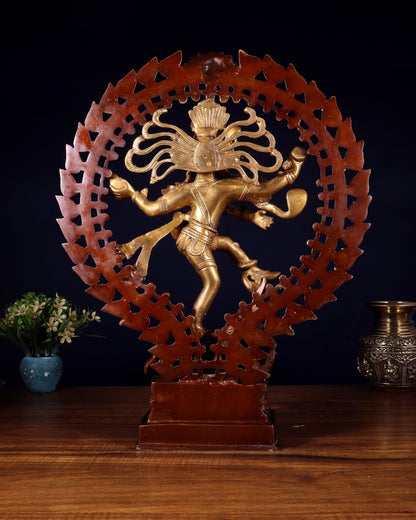 Pure Brass Nataraja Statue - Height 17"