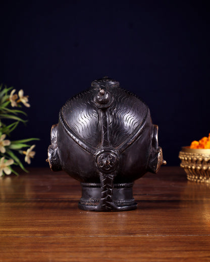 Pure Brass Gauri Face – Vintage Finish, 4.5"