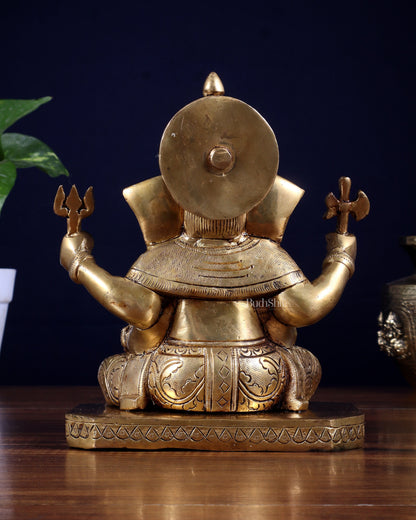 Pure Brass Dagduseth Ganapati Idol – 7 Inch