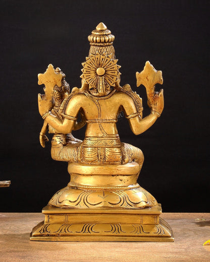 Brass Hayagriva Lakshmi idol 9"