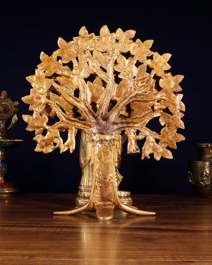 Pure Brass Radha Krishna with Kalpavriksha Tree Combo 12 inch