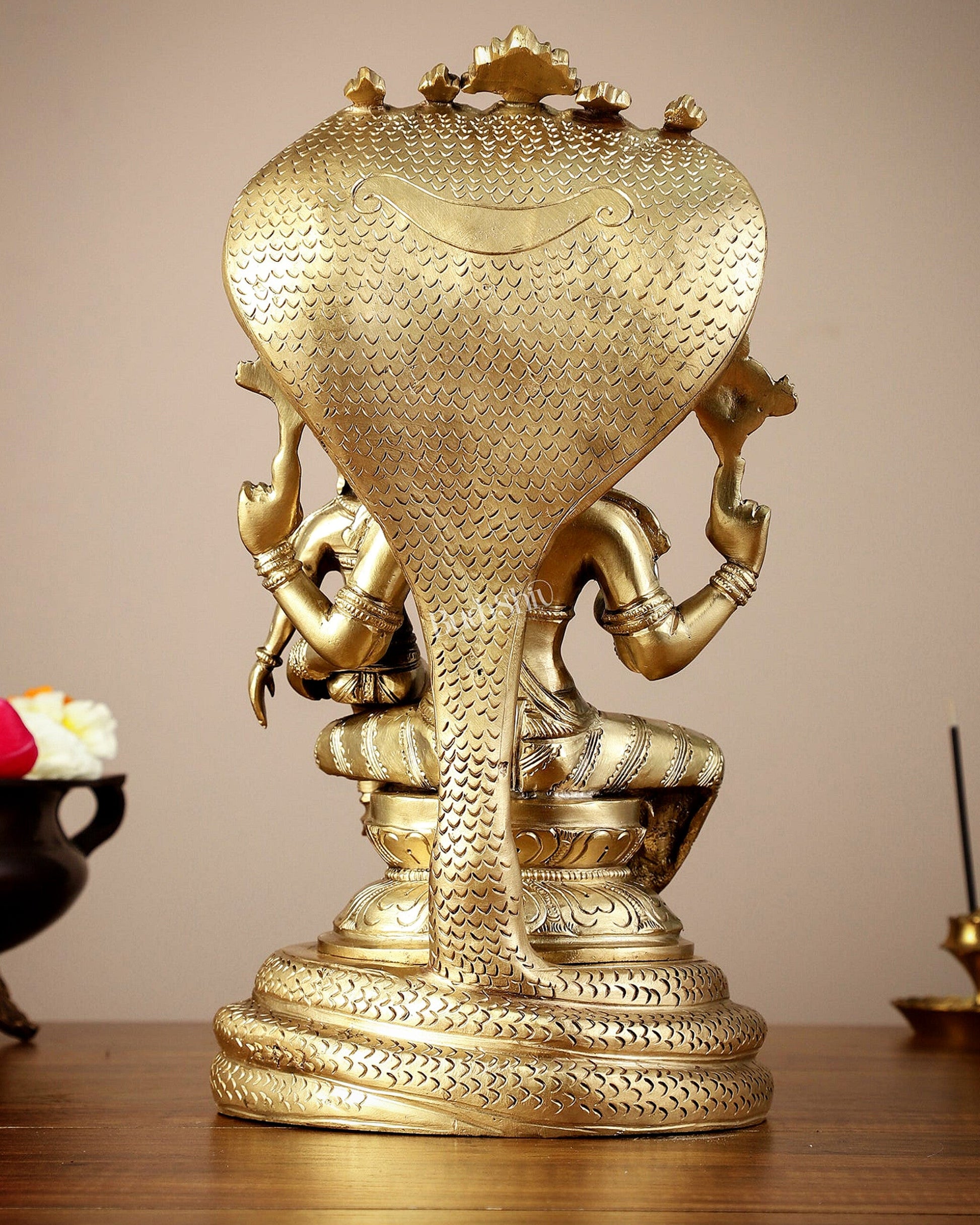 Pure Bronze Lakshmi Narsimha swamy Panchaloha Lost Wax 12 inch