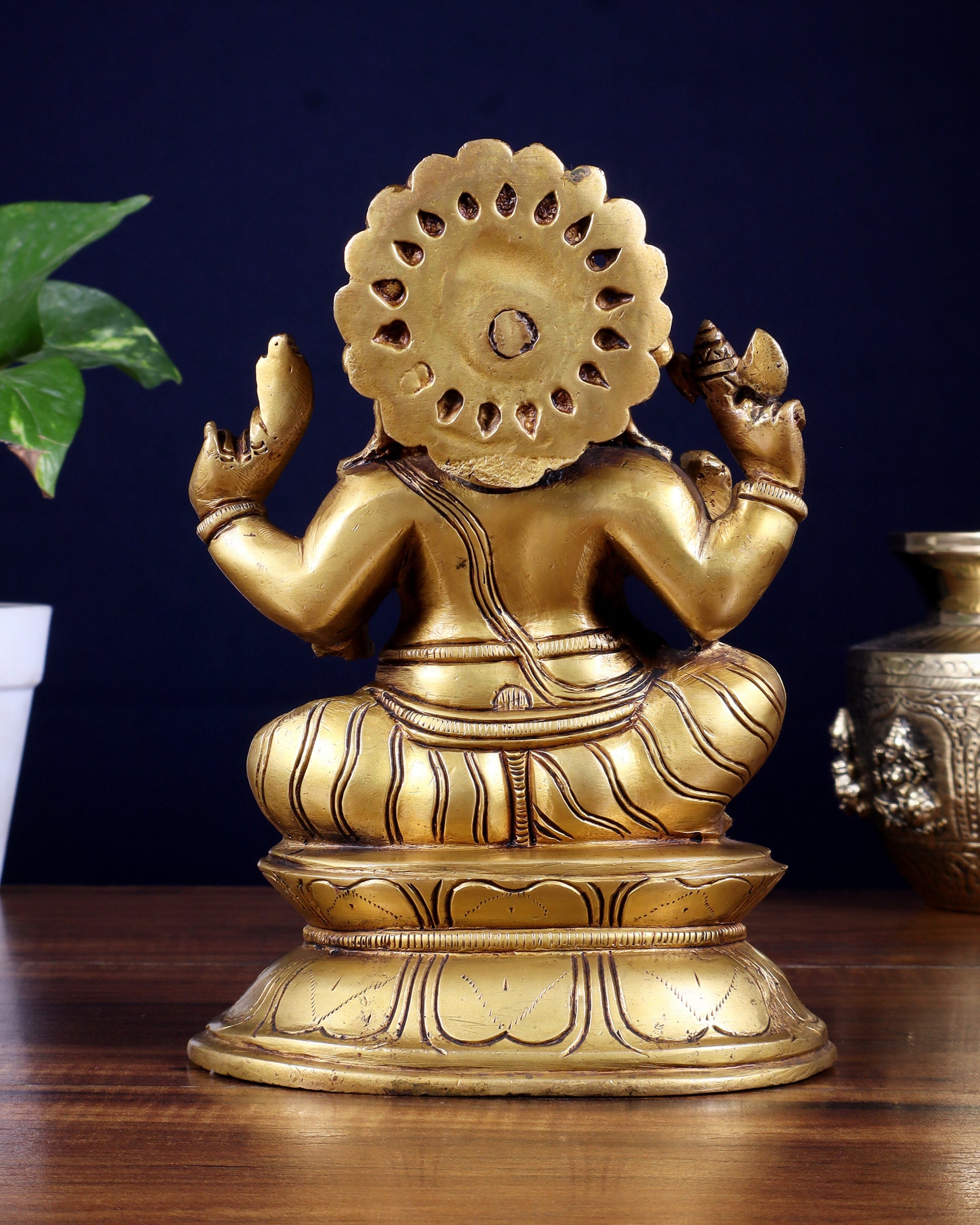 Brass Lord Ganesha Idol - 7.5 Inch