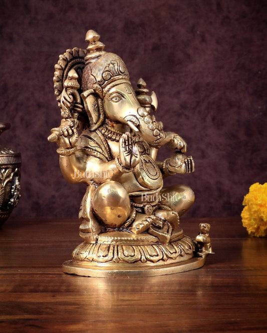 Pure Brass Ganesha statue - 7.5" Height