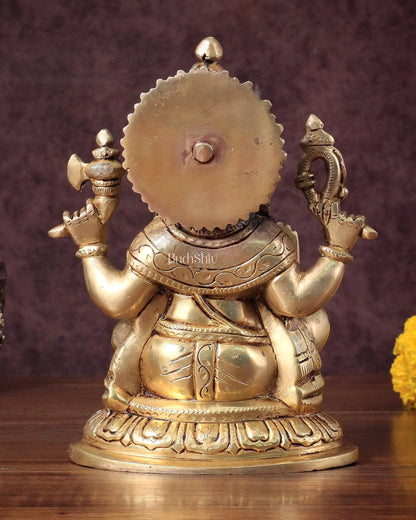 Pure Brass Ganesha statue - 7.5" Height