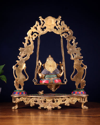 Brass Lord Ganesha Swing - 18 Inch