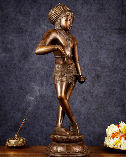 Pure Brass Shiva as Vrishabhavahana Statue 22.5"