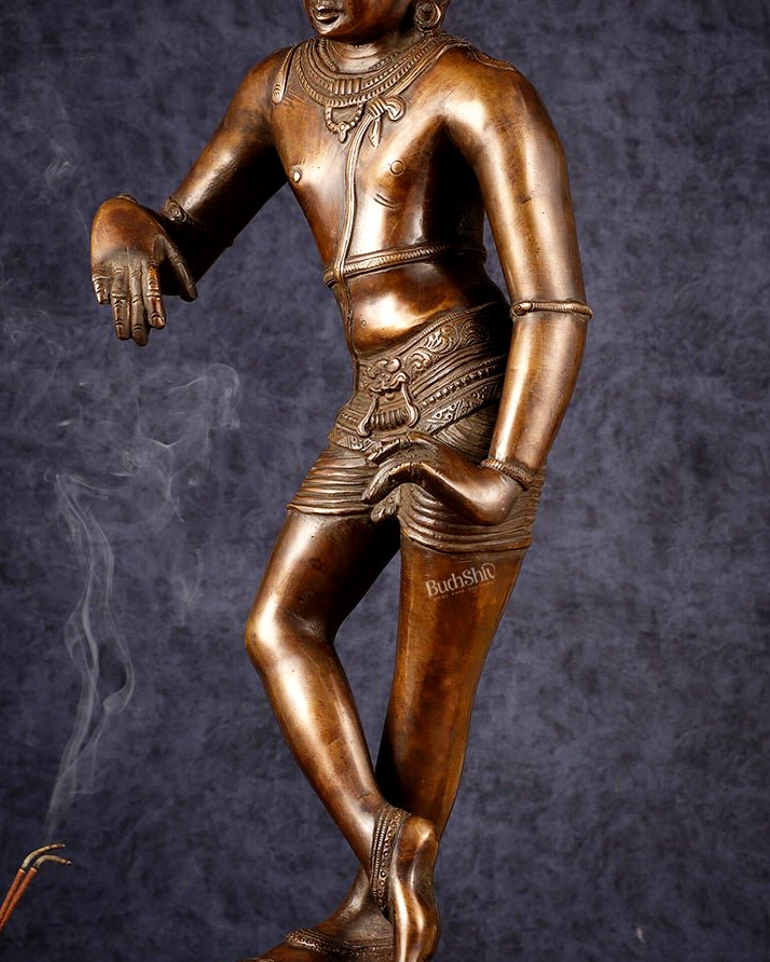 Pure Brass Shiva as Vrishabhavahana Statue 22.5"