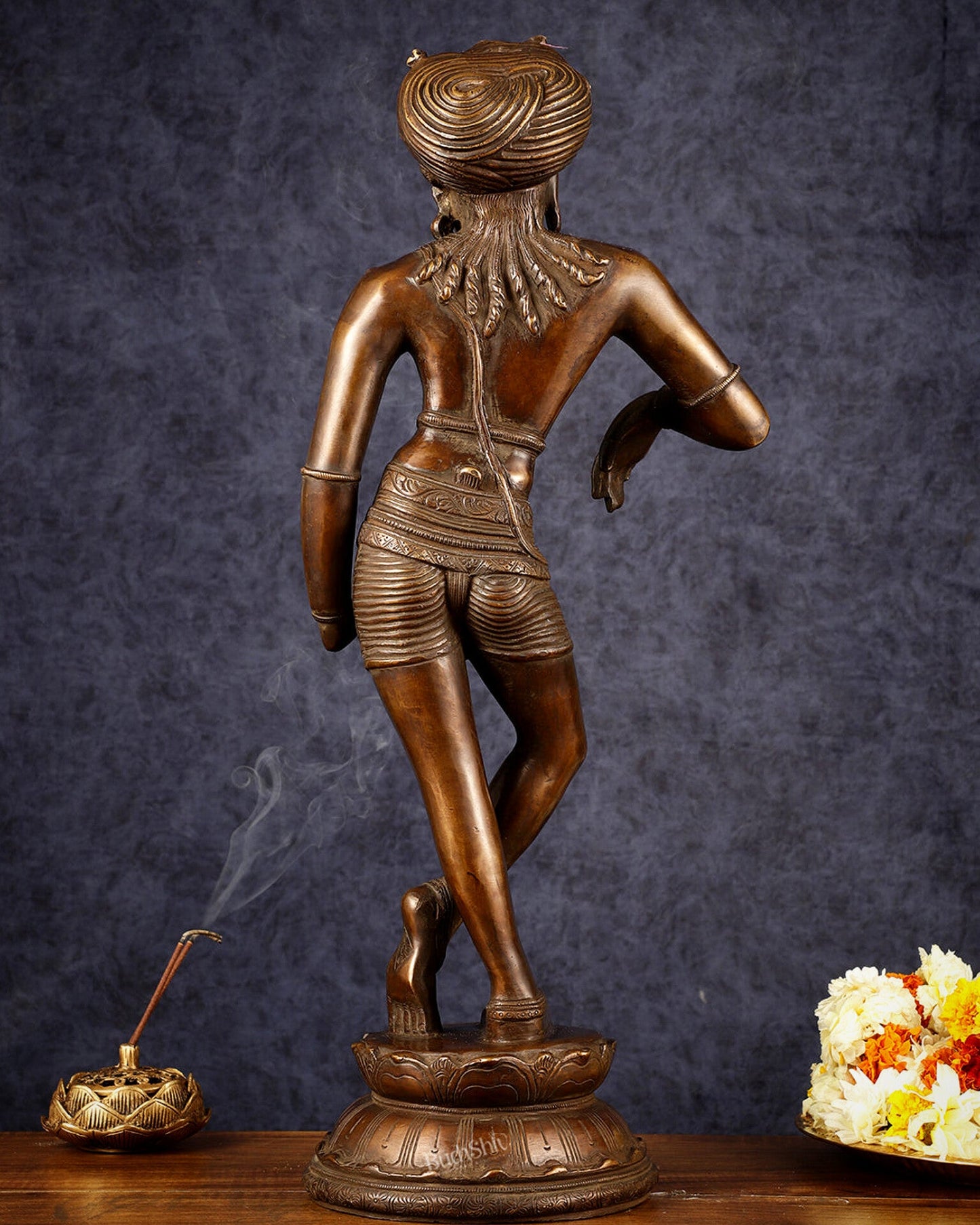 Pure Brass Shiva as Vrishabhavahana Statue 22.5"
