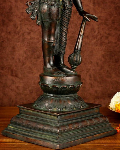 Brass Hari-Hara, Half Vishnu Half Shiva (Shankaranarayana) Statue | 21 inch