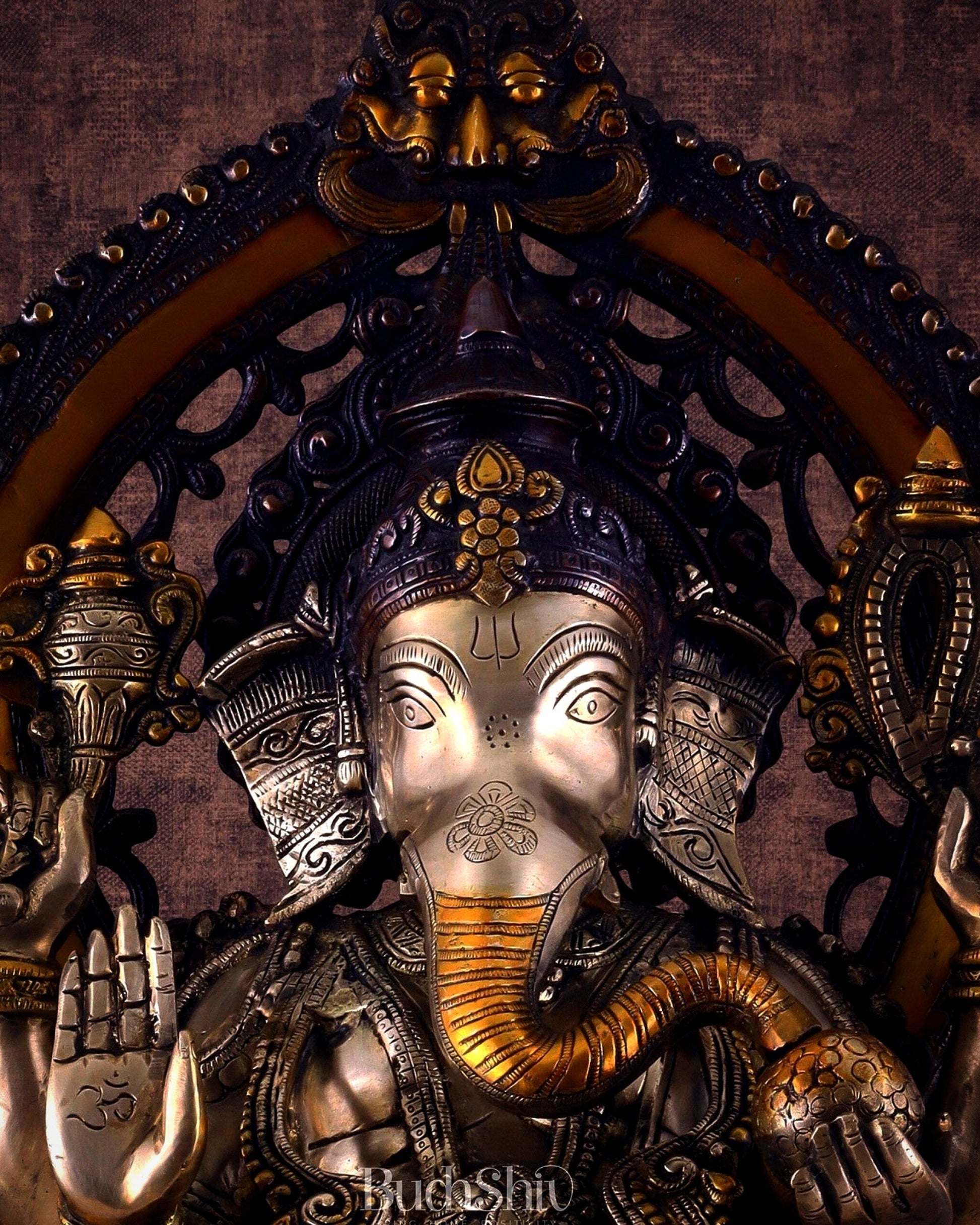 Pure Brass Ganesha large Idol 26 inch