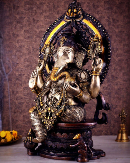 Pure Brass Ganesha large Idol 26 inch