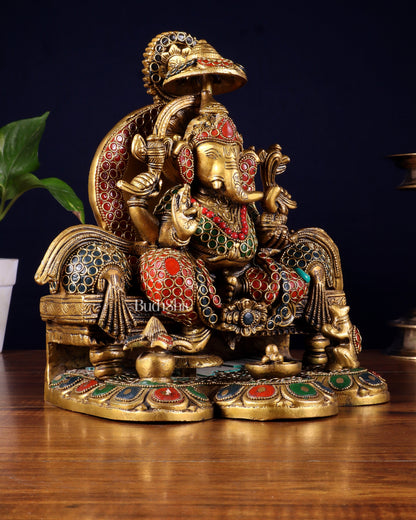 Brass Handcrafted Lord Ganesha Statue 9 inch