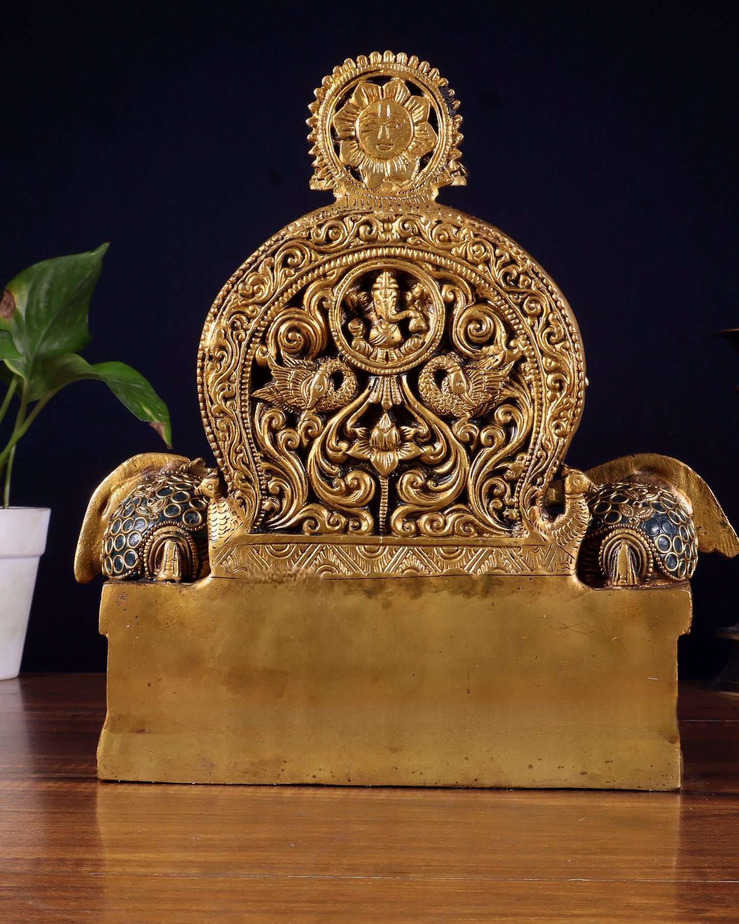 Brass Handcrafted Lord Ganesha Statue 9 inch