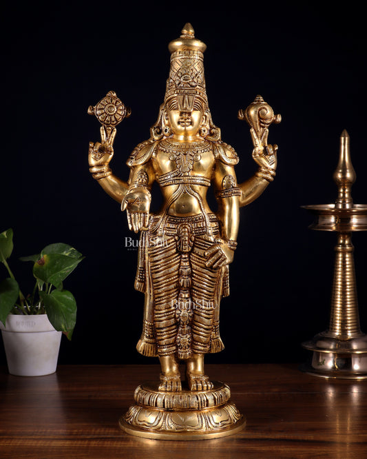 Brass Superfine Lord Tirupati Balaji Statue 18" Lord Venkateshwara