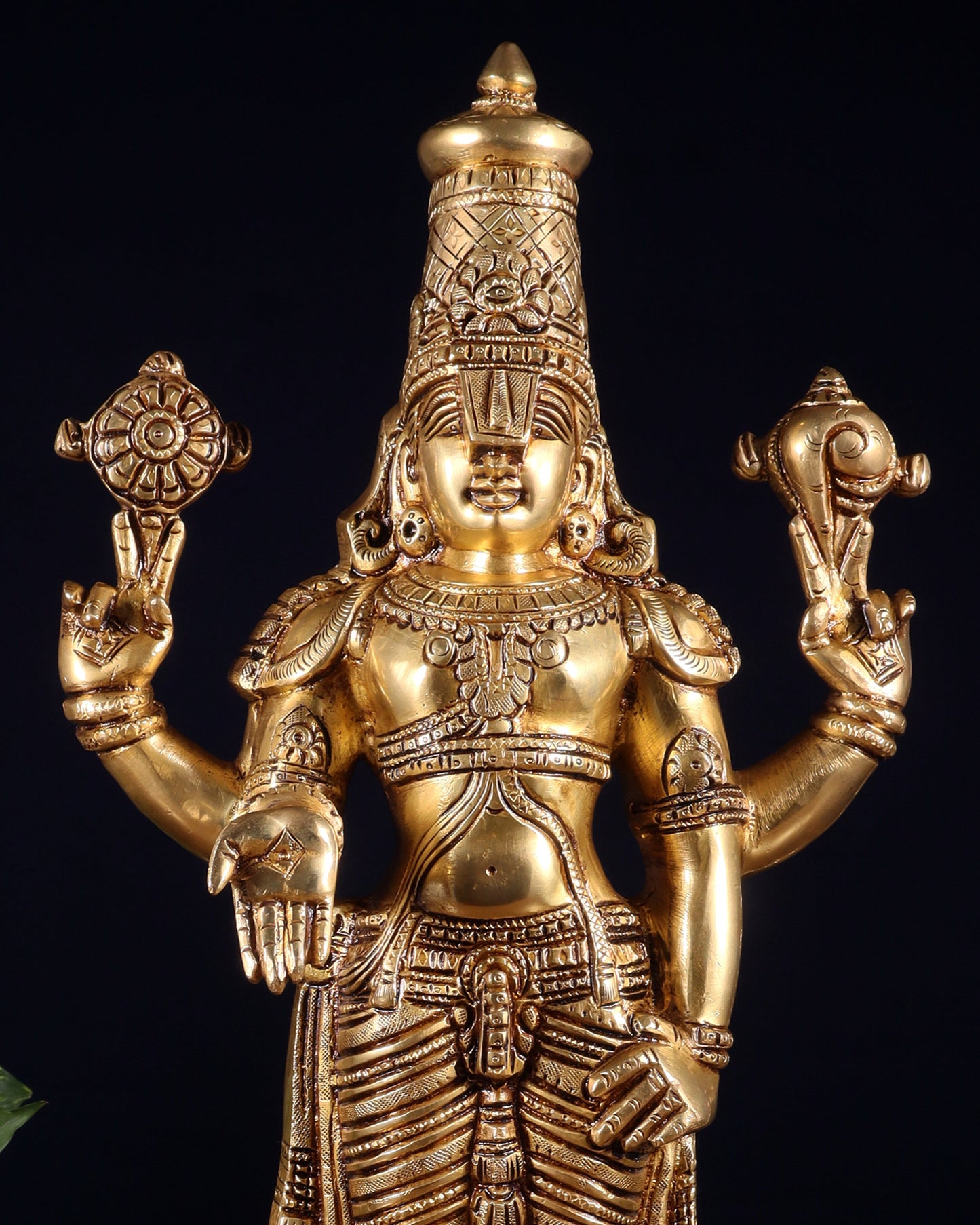 Brass Superfine Lord Tirupati Balaji Statue 18" Lord Venkateshwara