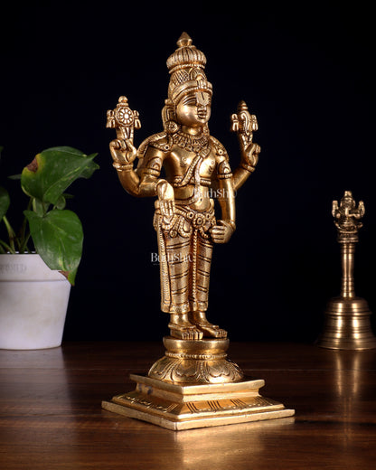 Pure Brass Tirupati Balaji Statue – 9.5 Inch