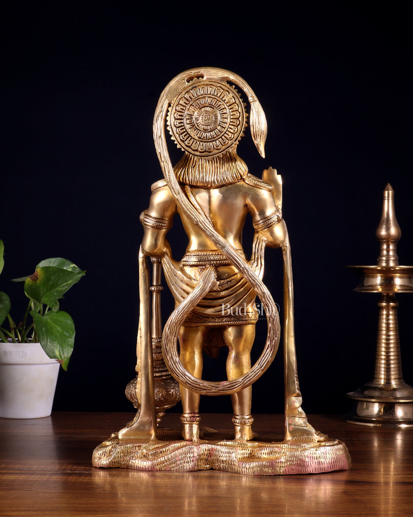 Pure Brass Bahubali Hanuman Standing Statue – 14 Inch