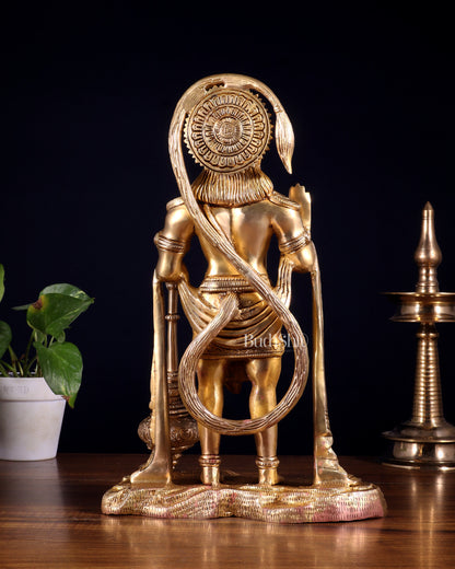 Pure Brass Bahubali Hanuman Standing Statue – 14 Inch