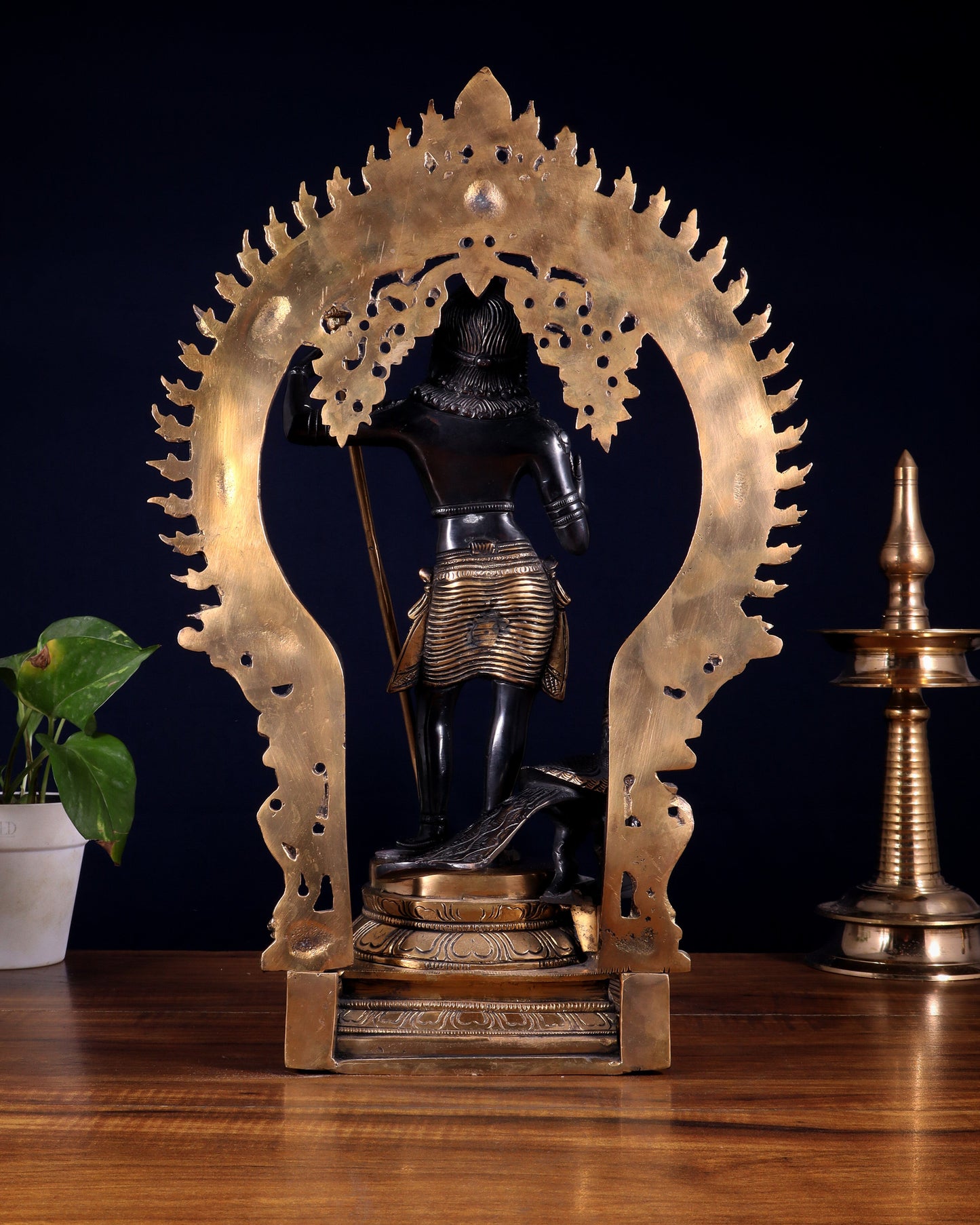 Pure Brass Lord Murugan Swamy Kartikeya Statue 16.5 inch